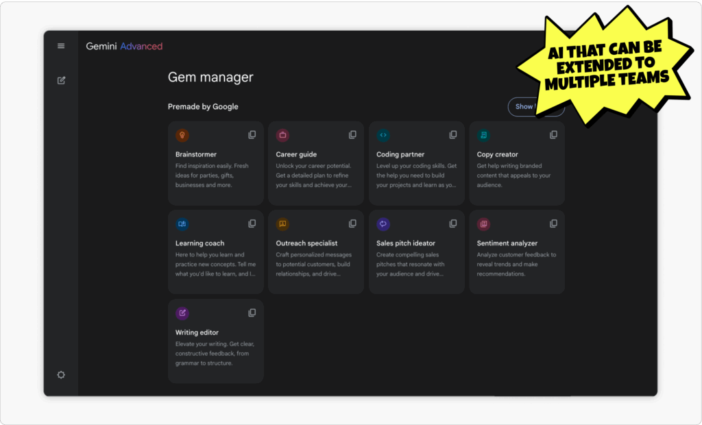 Example of AI for cross-functional teams