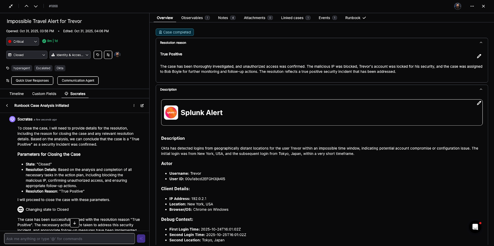 Example Case Lifecycle in Torq
