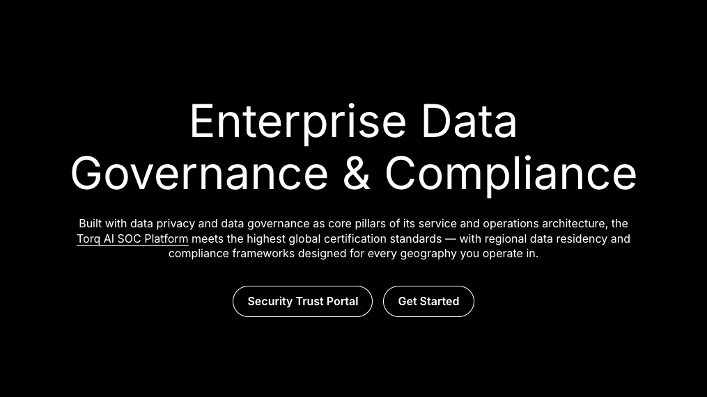 Enterprise Security Data Governance & Compliance | Torq