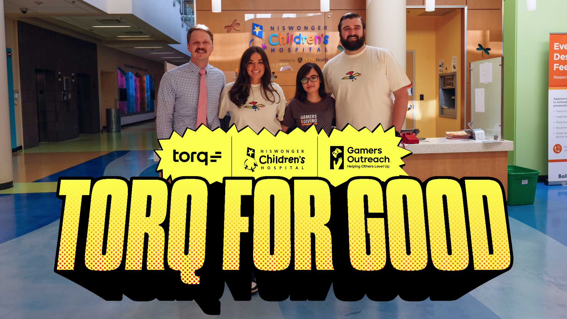 Torq For Good partnered with Gamers Outreach to bring video game GO Karts to Niswonger Children’s Hospital, helping kids feel like kids.
